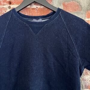 Club Monaco Genuine Indigo Men's Short Sleeve Sweatshirt M 19.5x25.5